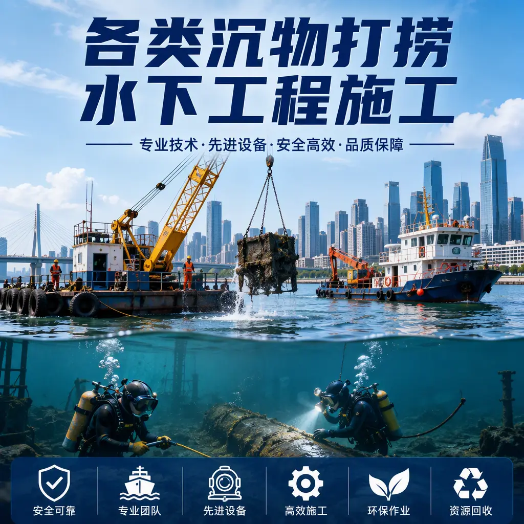 双牌各类沉物打捞,水下工程施工